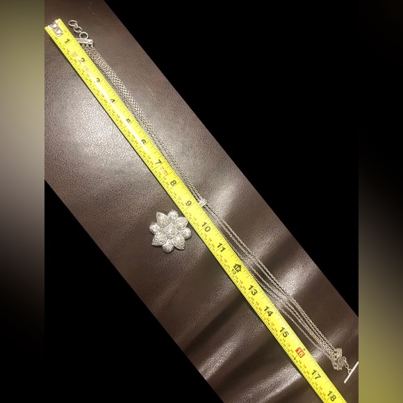 LOIS HILL Sterling Silver Reversible Multi-Strand Floral Pendant Necklace - Picture 7 of 17